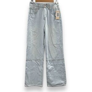 JustFab Light Wash High‎ Rise Wide Leg Jeans Sz 27 NEW